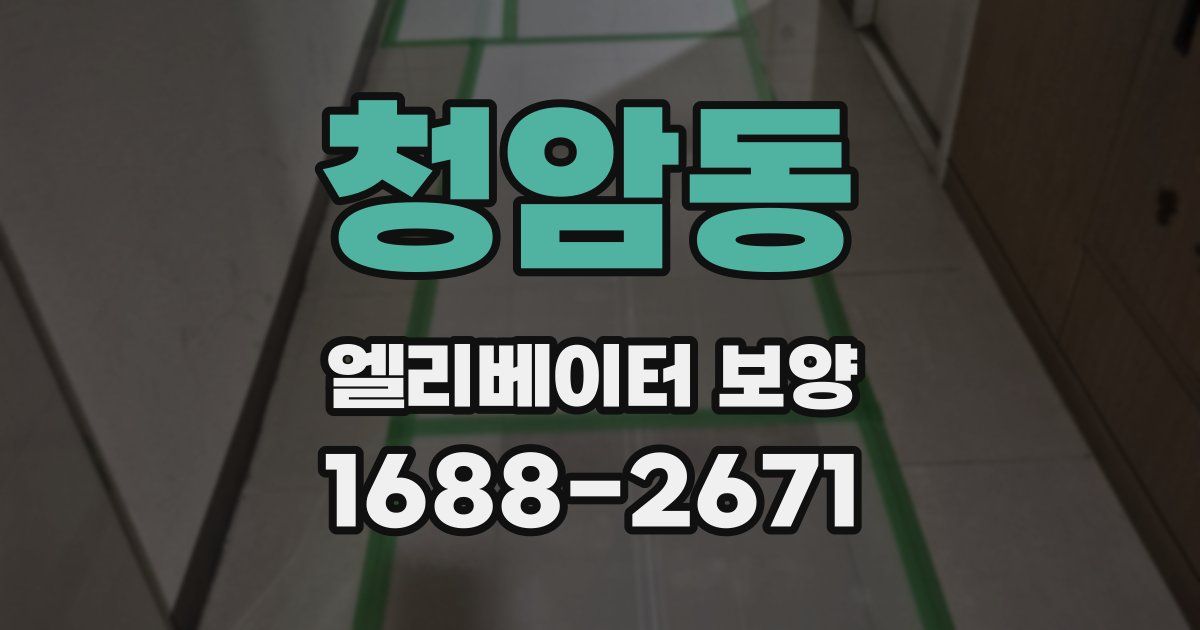청암동 엘리베이터 보양