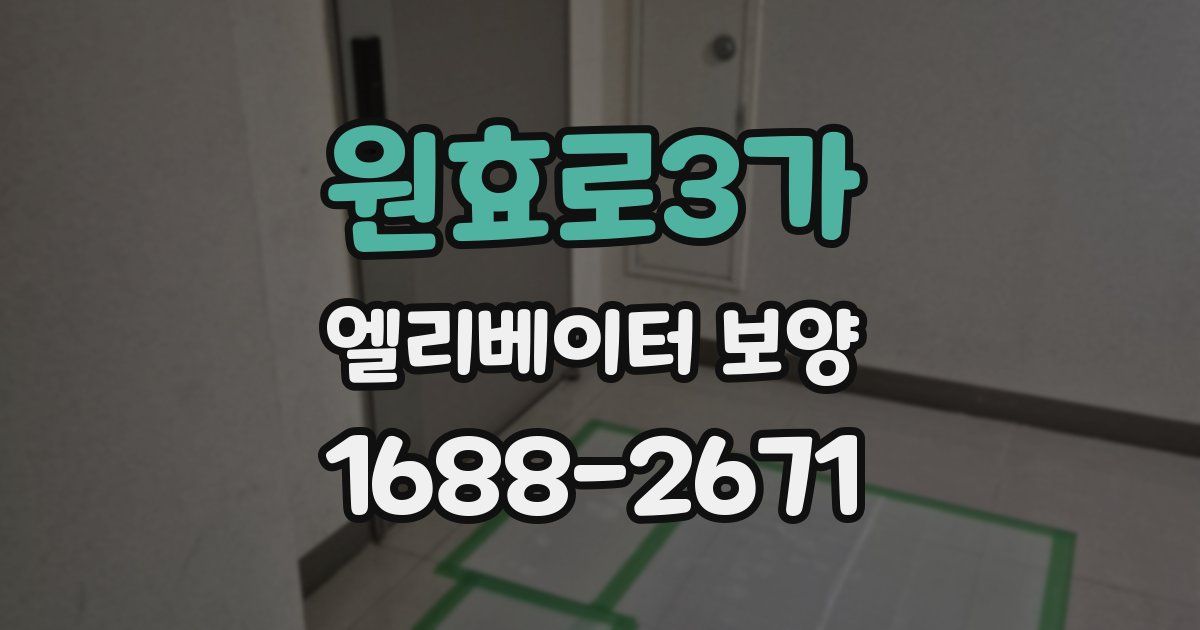 원효로3가 엘리베이터 보양