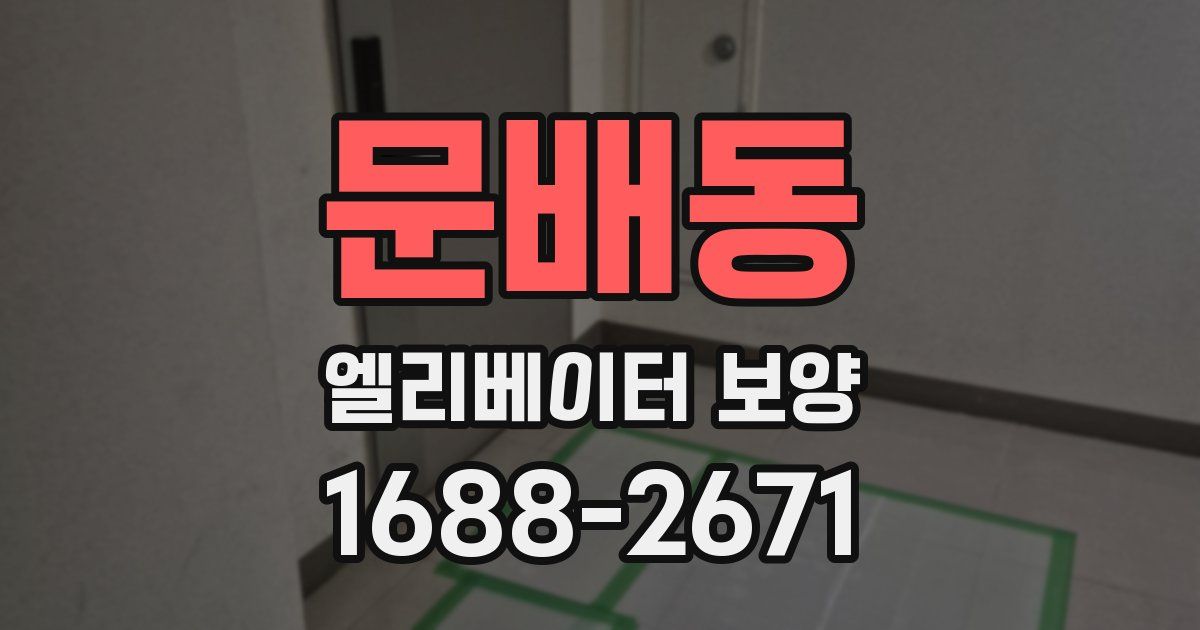 문배동 엘리베이터 보양
