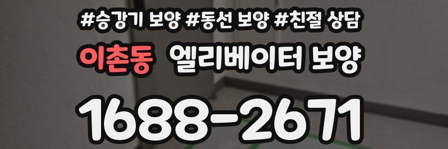이촌동 엘리베이터 보양
