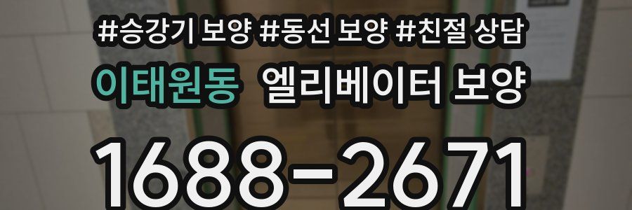 이태원동 엘리베이터 보양