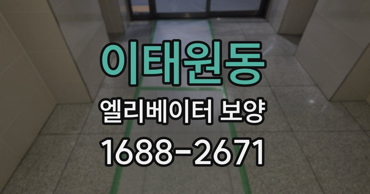 이태원동 엘리베이터 보양