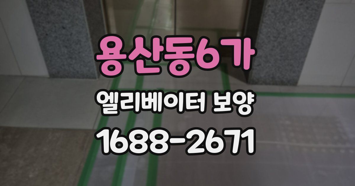 용산동6가 엘리베이터 보양