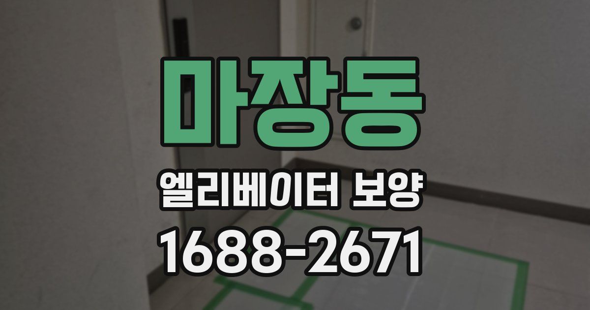 마장동 엘리베이터 보양
