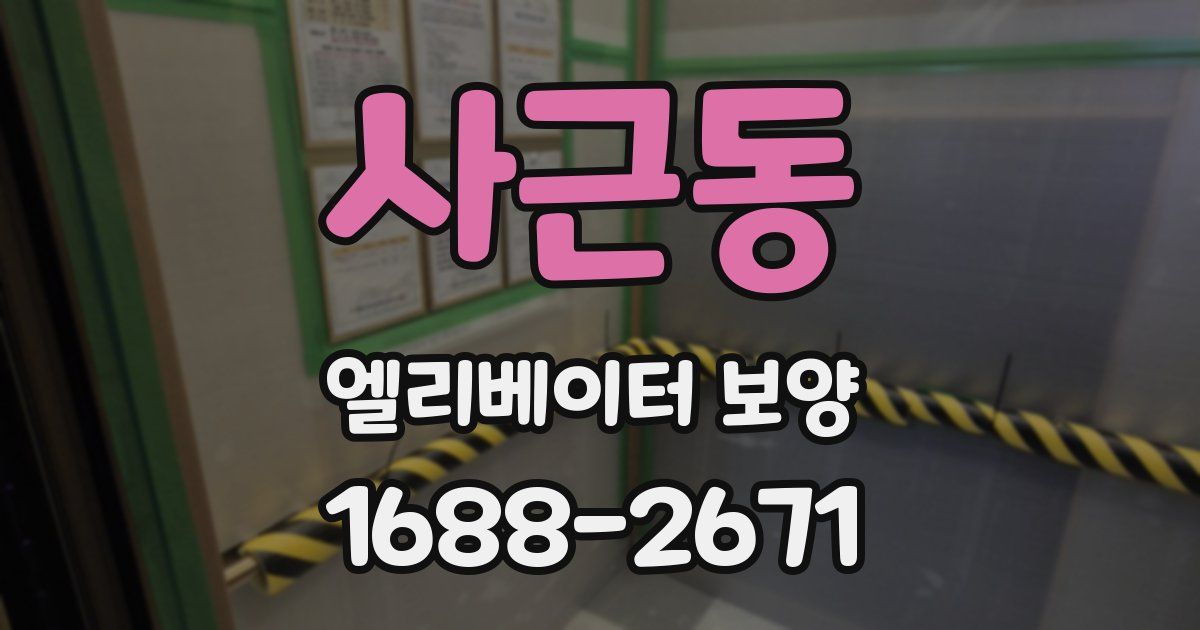 사근동 엘리베이터 보양