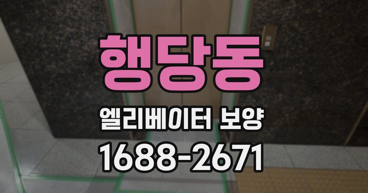 행당동 엘리베이터 보양