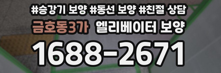 금호동3가 엘리베이터 보양