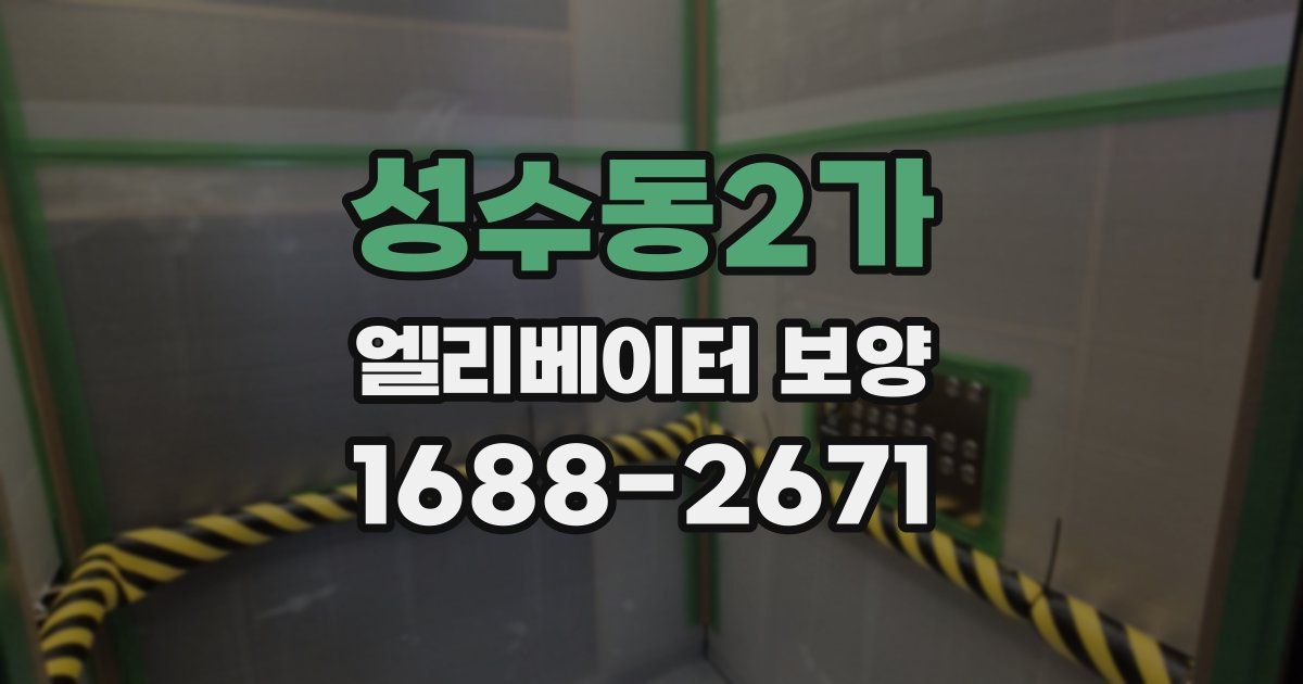 성수동2가 엘리베이터 보양