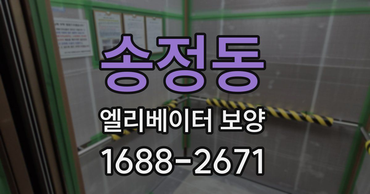 송정동 엘리베이터 보양