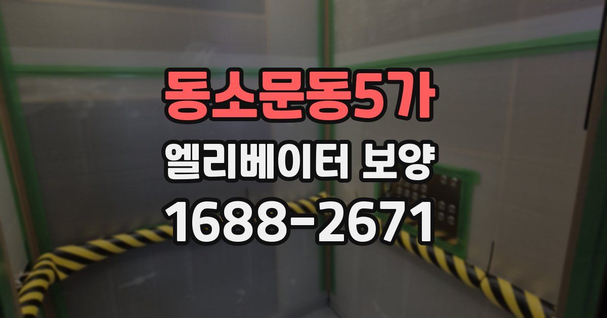 동소문동5가 엘리베이터 보양