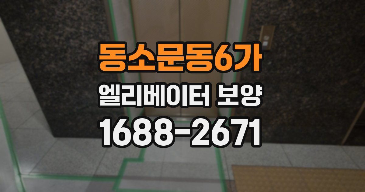 동소문동6가 엘리베이터 보양