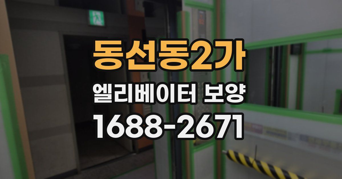 동선동2가 엘리베이터 보양