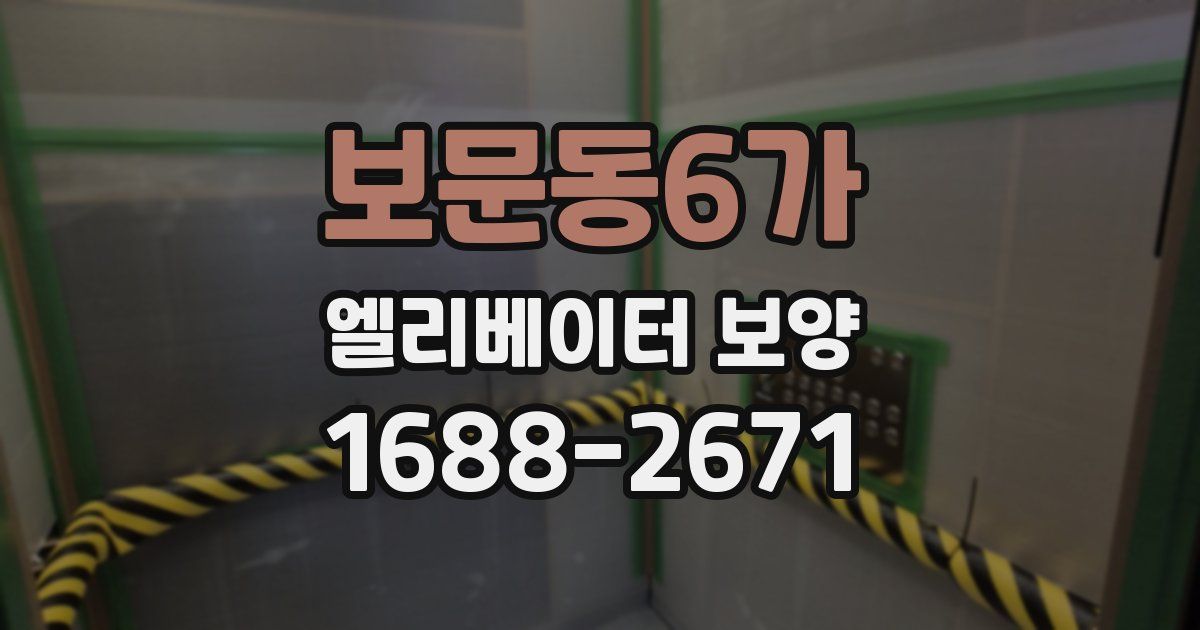보문동6가 엘리베이터 보양