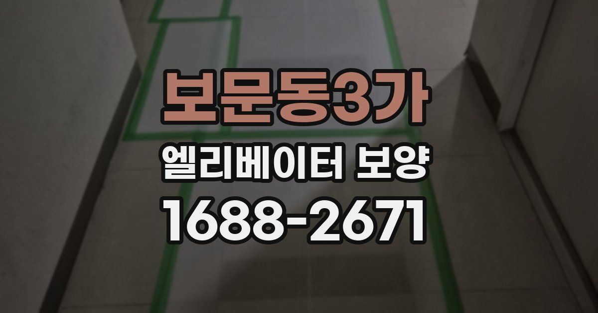 보문동3가 엘리베이터 보양