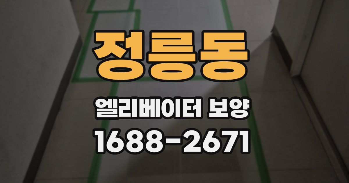 정릉동 엘리베이터 보양
