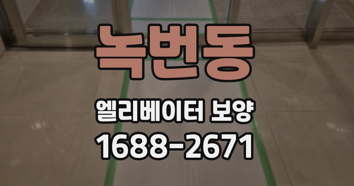 녹번동 엘리베이터 보양
