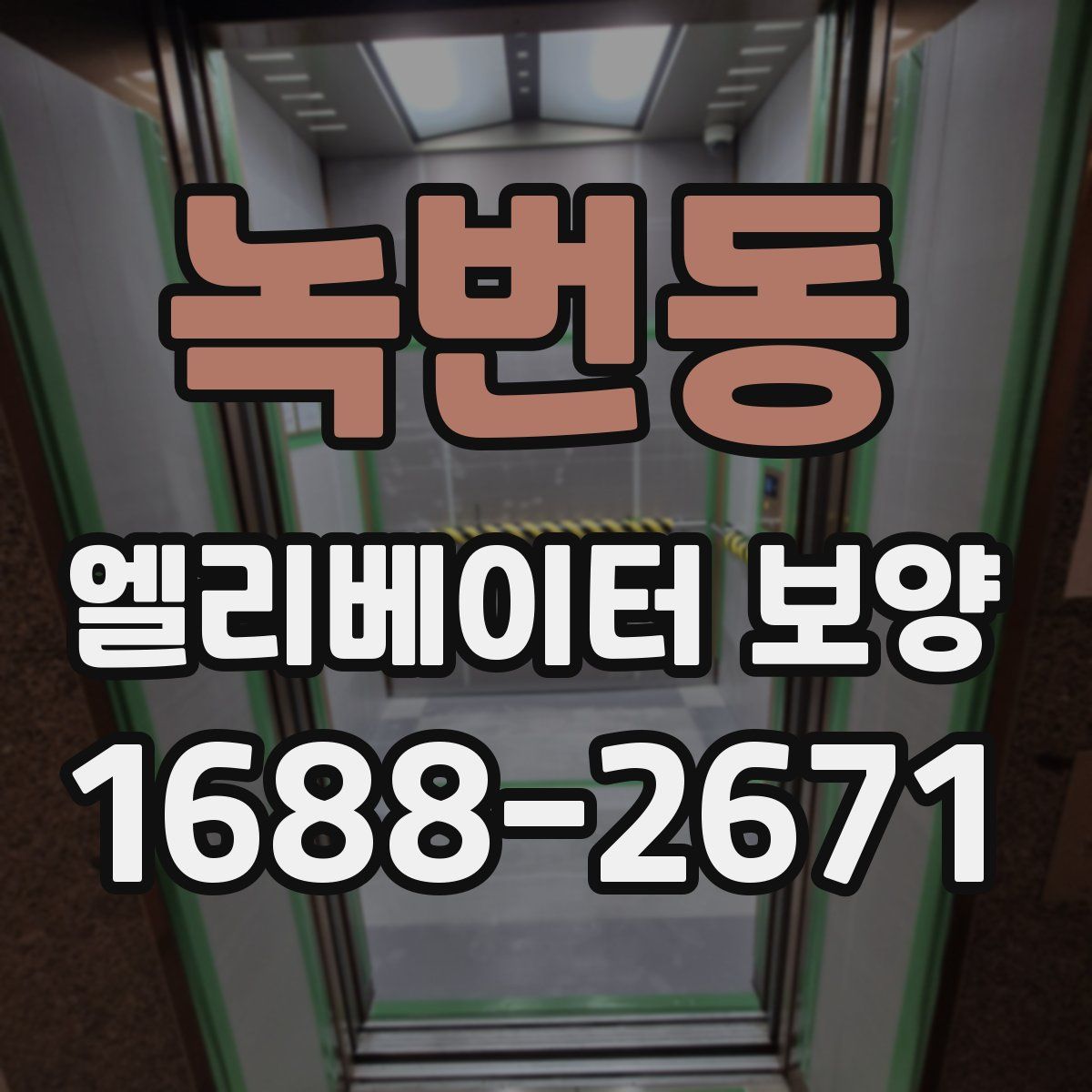 녹번동 엘리베이터 보양