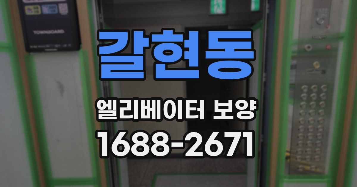 갈현동 엘리베이터 보양