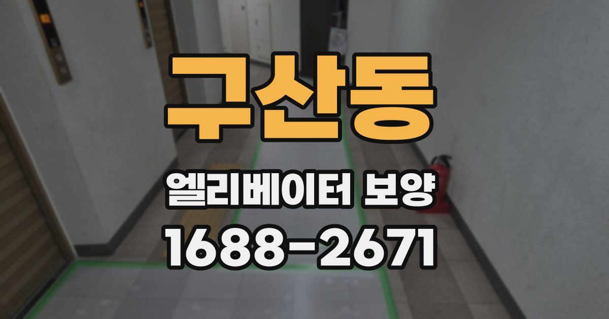 구산동 엘리베이터 보양