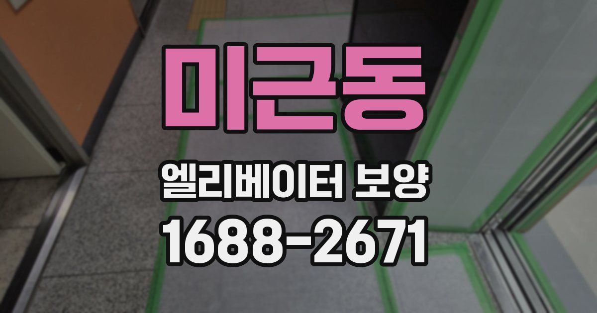 미근동 엘리베이터 보양