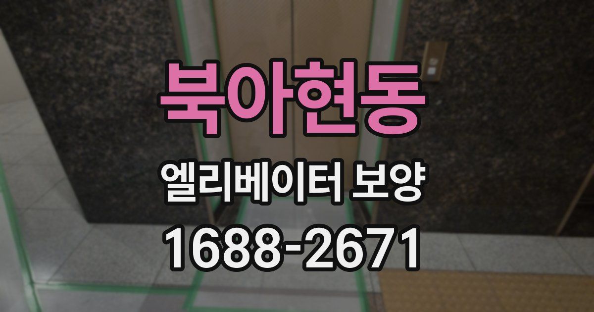 북아현동 엘리베이터 보양