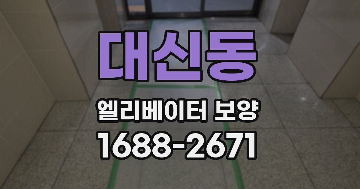 대신동 엘리베이터 보양