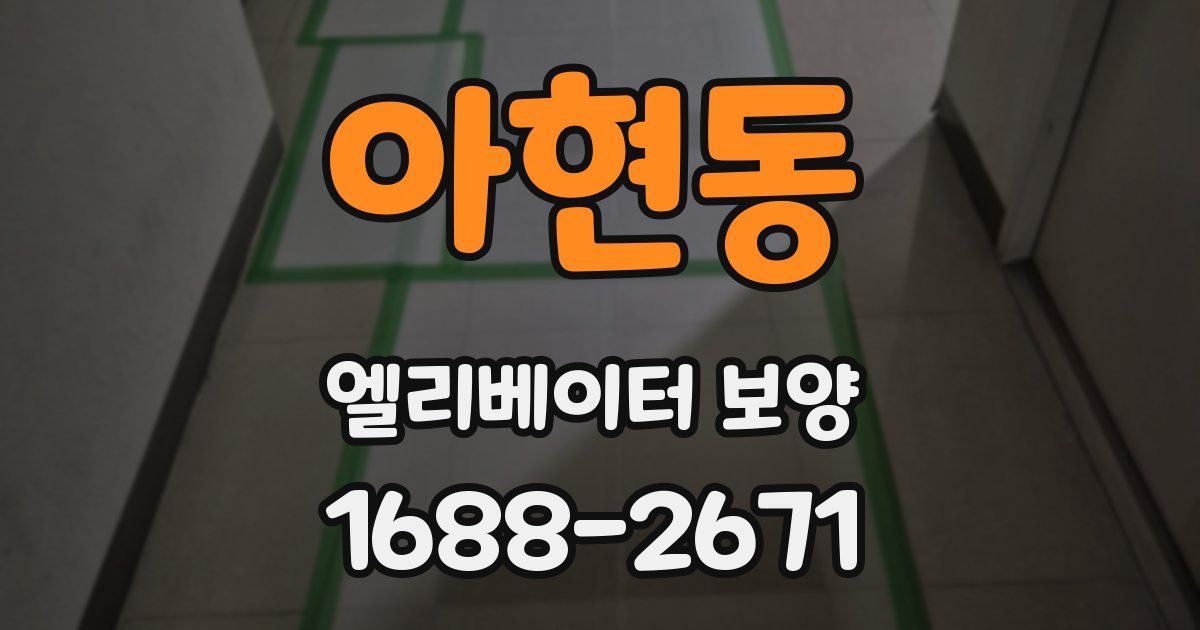 아현동 엘리베이터 보양