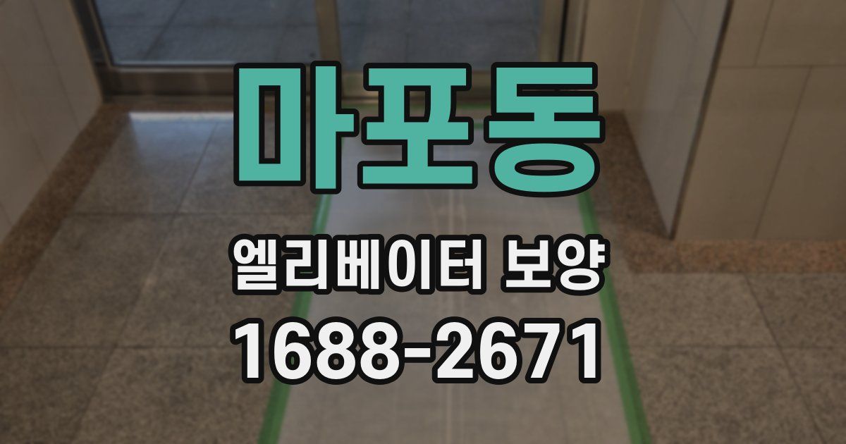 마포동 엘리베이터 보양