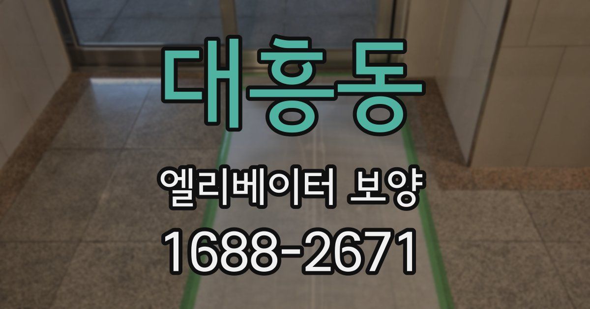 대흥동 엘리베이터 보양