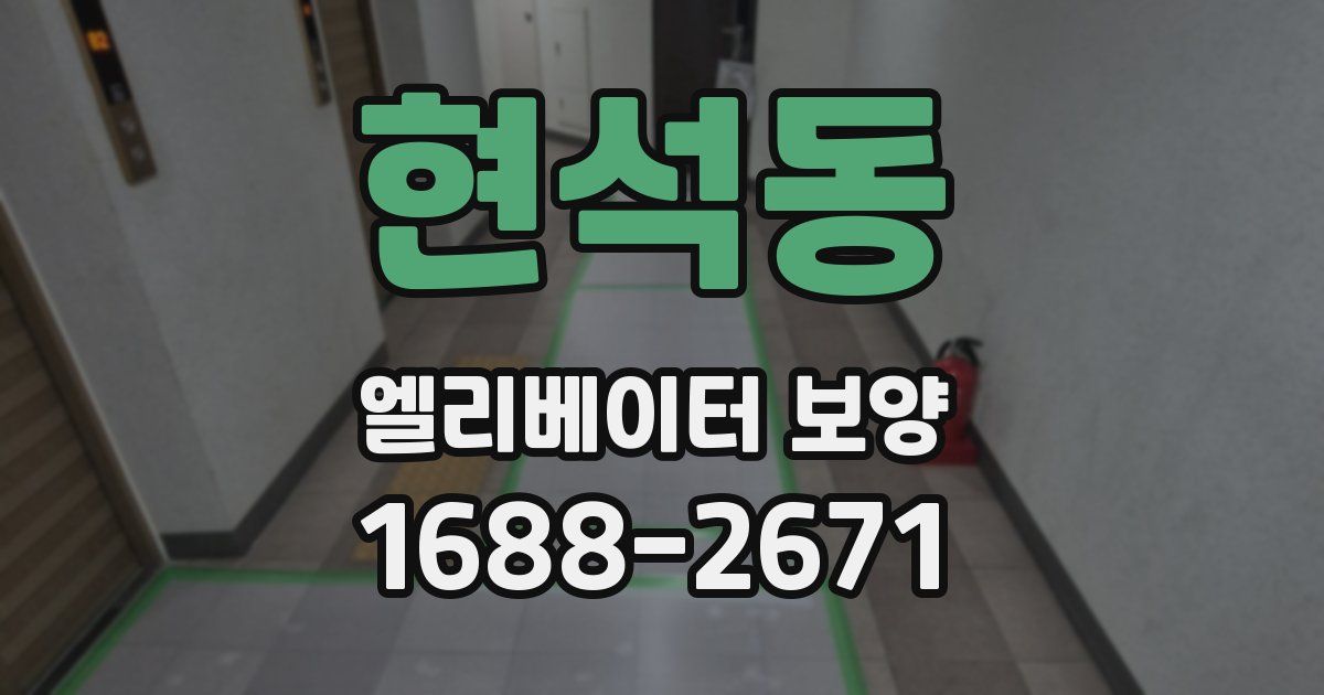 현석동 엘리베이터 보양