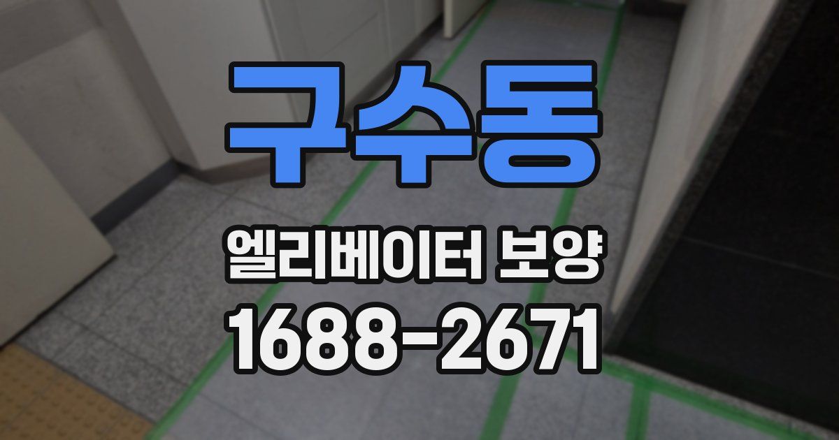 구수동 엘리베이터 보양