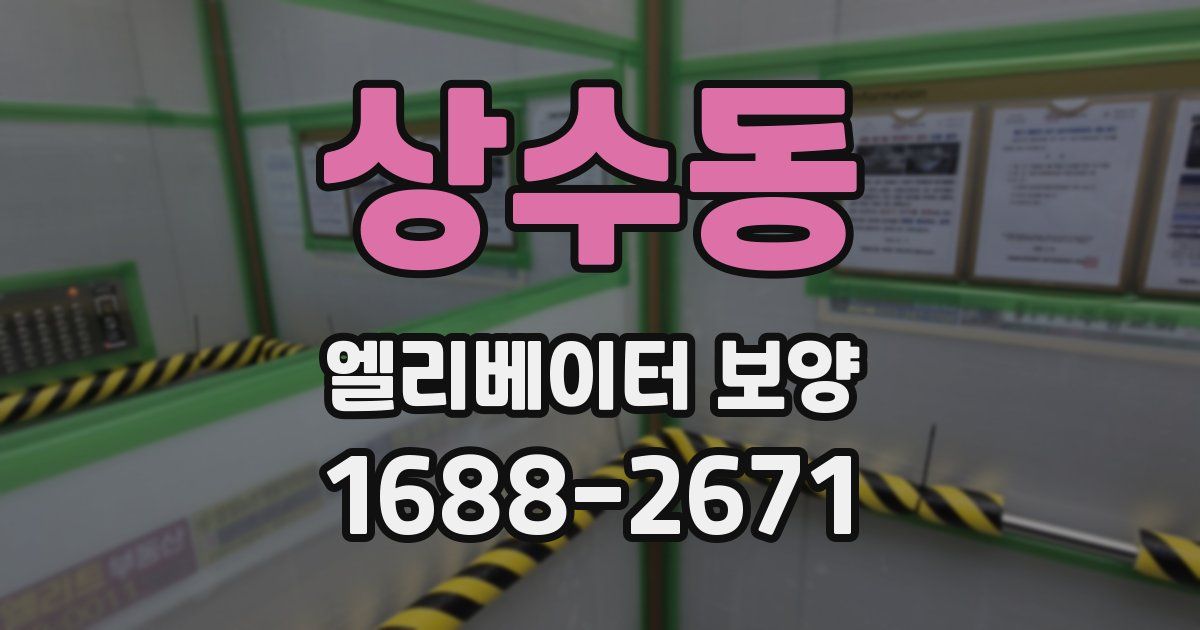 상수동 엘리베이터 보양