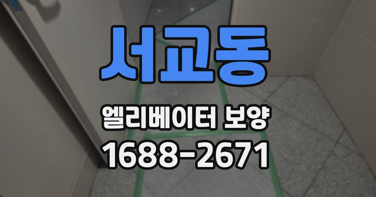서교동 엘리베이터 보양