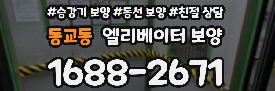 동교동 엘리베이터 보양