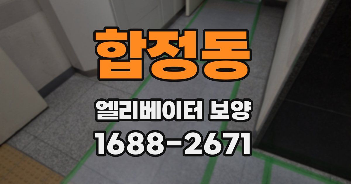 합정동 엘리베이터 보양