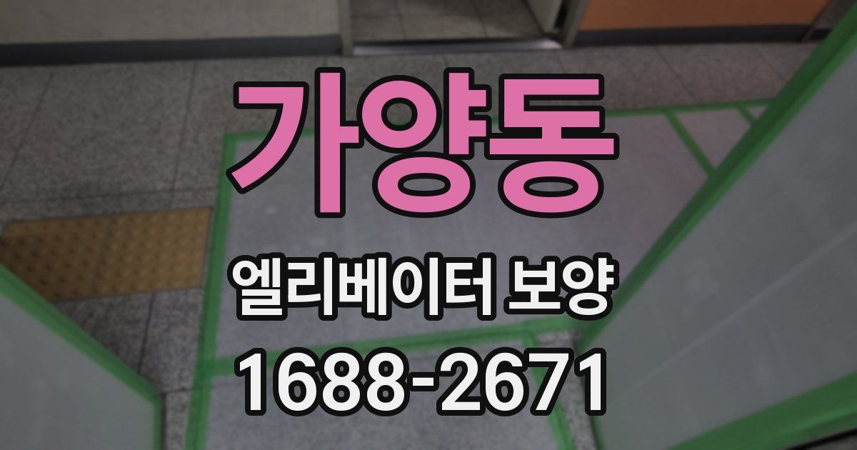 가양동 엘리베이터 보양