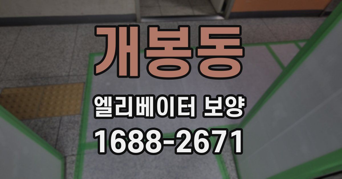 개봉동 엘리베이터 보양