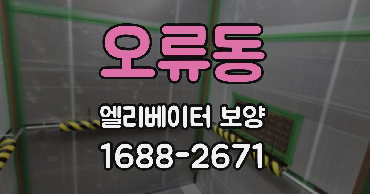 오류동 엘리베이터 보양