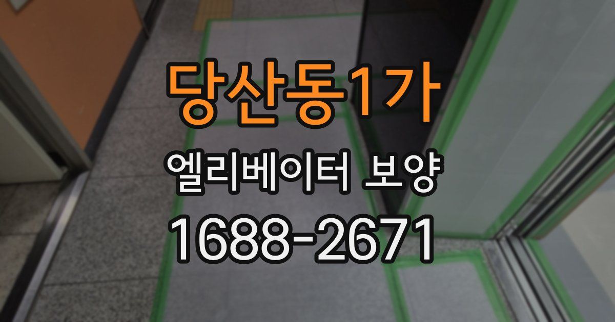 당산동1가 엘리베이터 보양