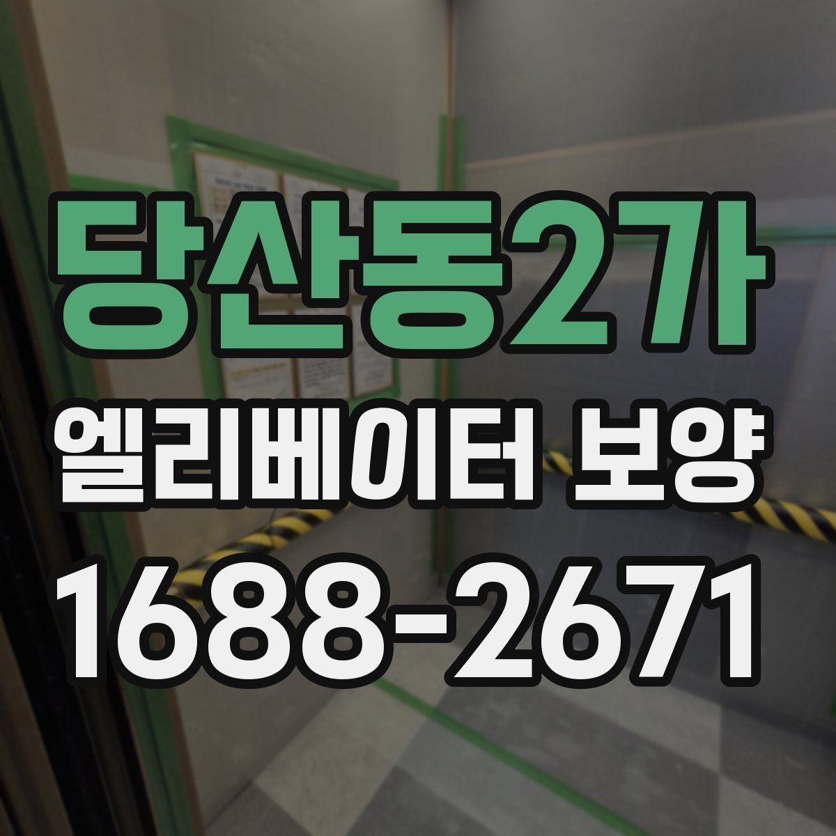 당산동2가 엘리베이터 보양 현장 사진으로 보는 진행 방식