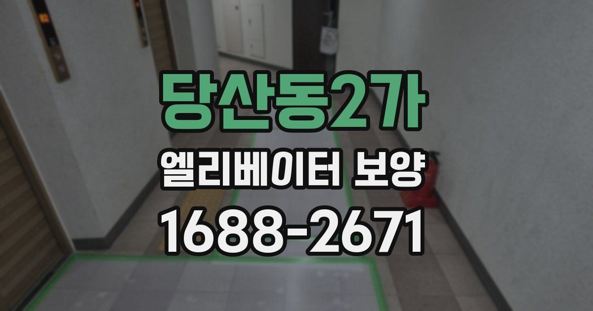 당산동2가 엘리베이터 보양