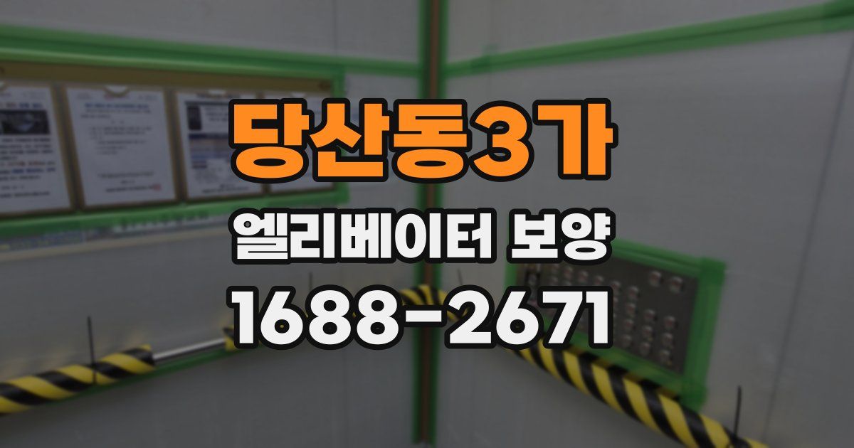 당산동3가 엘리베이터 보양