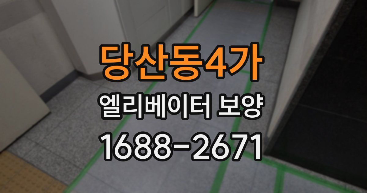 당산동4가 엘리베이터 보양