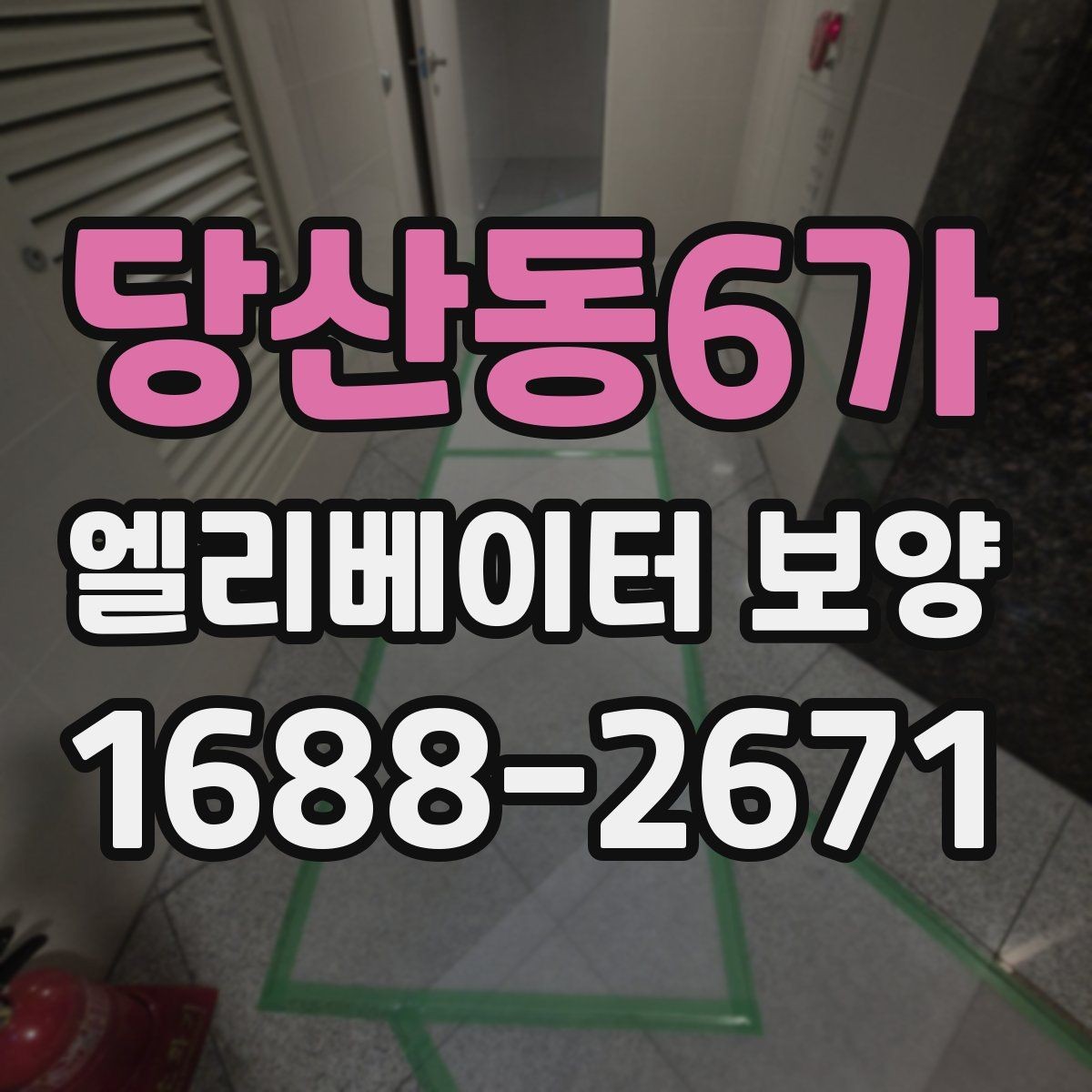 당산동6가 엘리베이터 보양 실내외 조건에 따른 시공 차이