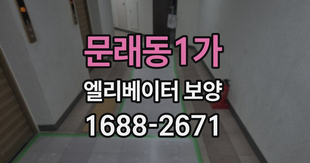 문래동1가 엘리베이터 보양