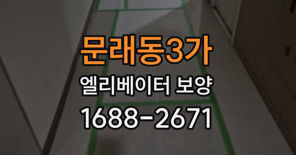 문래동3가 엘리베이터 보양