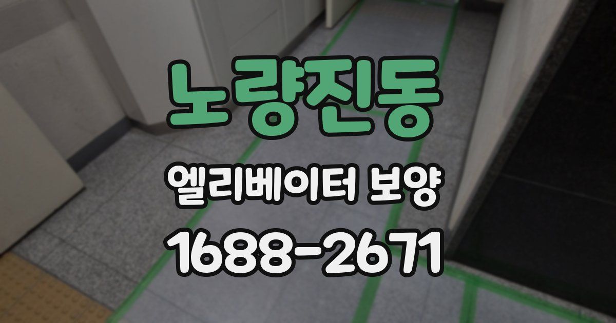 노량진동 엘리베이터 보양