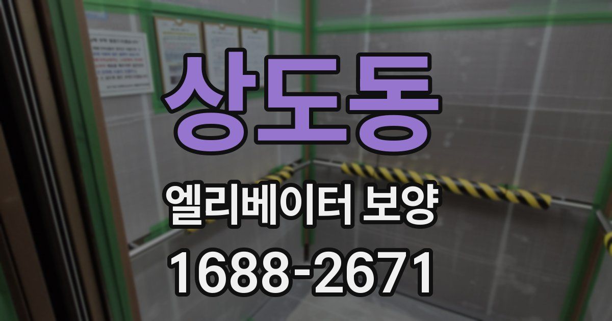 상도동 엘리베이터 보양