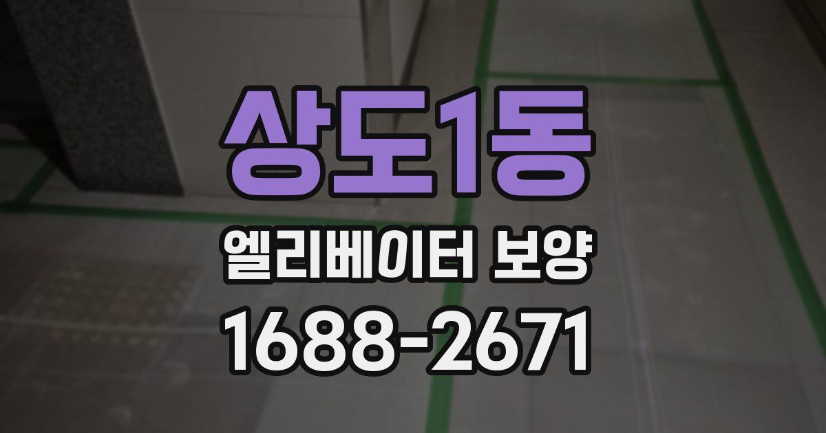 상도1동 엘리베이터 보양