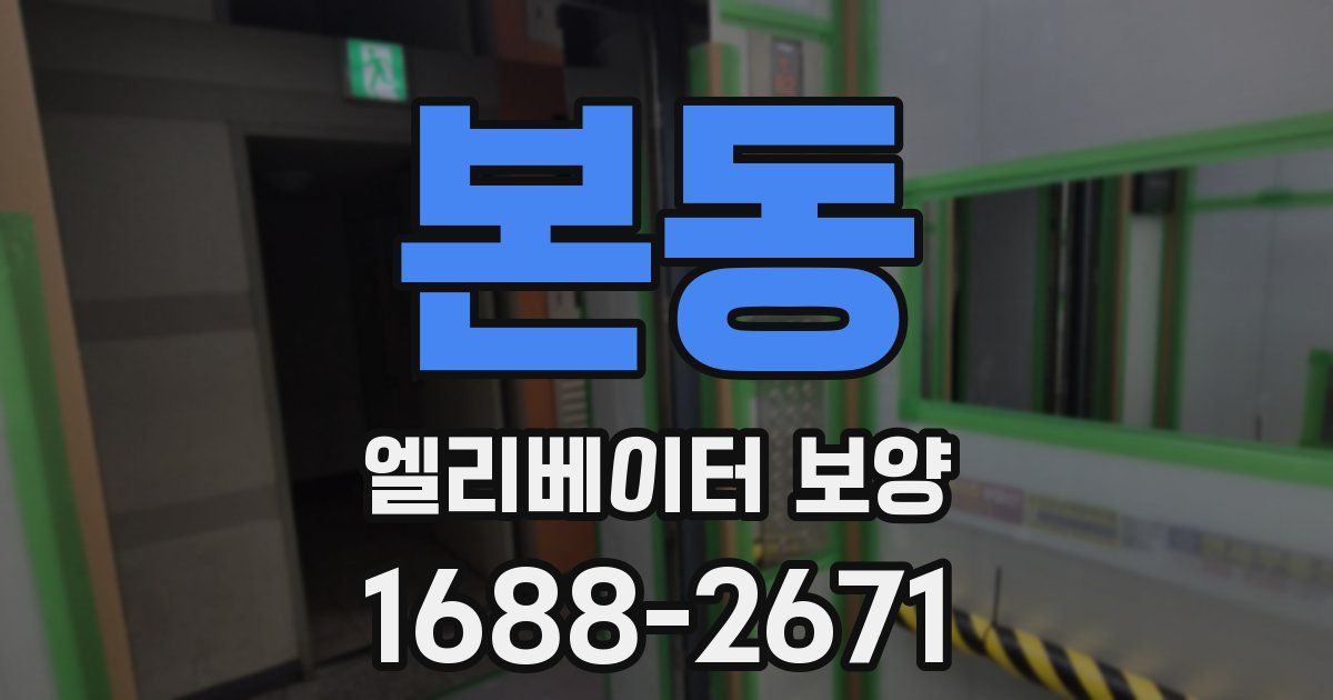 본동 엘리베이터 보양